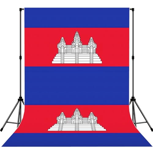 Toile de fond imprimée drapeau du Cambodge photo portrait studio
