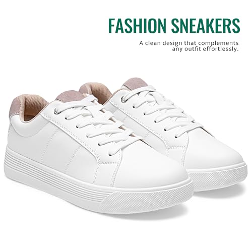 Vepose White Casual Walking Sneakers for Women Fashion Comfortable Slip On Low Top 8013 Shoes3