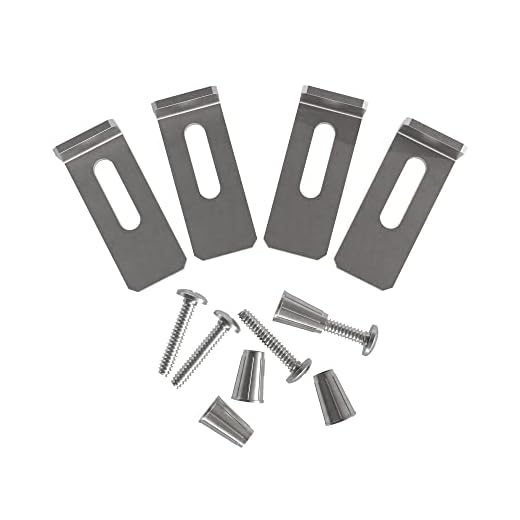 Dowell 6011 10 PREMIUM Sink Clips-4 Pack Kit, Bathroom Undermount Sink Clips, Sink Brackets, Basin Clips, Epoxy Sink Clips, Heavy Duty Sink Clips