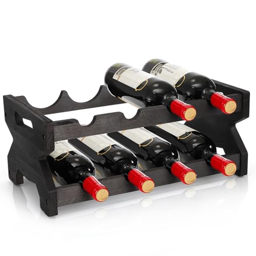 X-cosrack Adjustable 16-Bottle Freestanding Wine Rack, Retractable Countertop Organizer 2-Way Storage