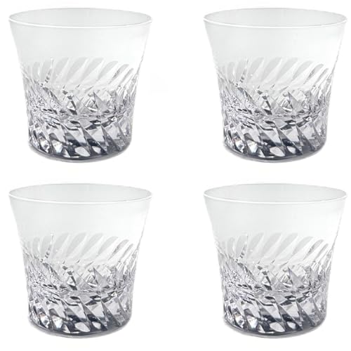 Set de 4 Vasos de Whisky de Cristal con Diseño Alas de Ángel