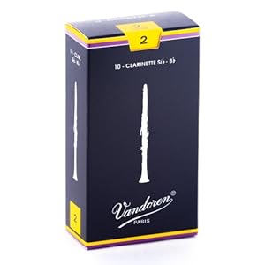 Vandoren Traditional Bb Clarinet Reeds Strength 2