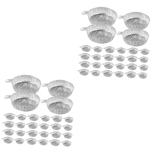 CHILDWEET 100 Pcs Aluminum Foil Weighing Dish Weigh Boats Labs Aluminum Foil Pans Lab Dish Container Measuring Weigh Boat Balance Weighing Pans Aluminum Foil Weighing Plate Weighing Tray