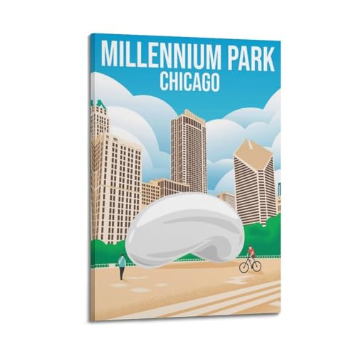 Poster de paysage Chicago pour créer une ambiance urbaine chic