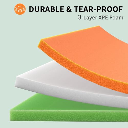 Tappetino galleggiante, design resistente a 3 strati, double-face per un uso versatile, perfetto per rilassarsi sul fiume, sul mare e in piscina