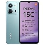 Xiaomi REDMI 15C 5G, Smartphone 4+256GB, 6,9" 120Hz Display, MediaTek Dimensity 6300 Prozessor 6nm Octa-Core, 50MP KI-Dualkamera, 6000mAh, Mintgrün
