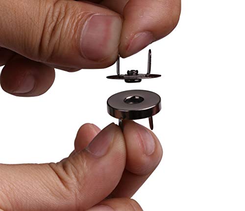 Image of Nimida Magnetic Button Snaps Clasps Fasteners Closure 18 mm for Sewing, Clutch, Purses, Tote, Handbags, Clothes, Leather Bags (50, Gun Metal)