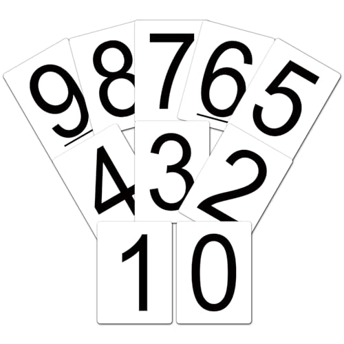 HUYUCC - HUYUCC Number Cards for Classroom Supplies, Blank Deck Number Cards 0-9 Set of 55