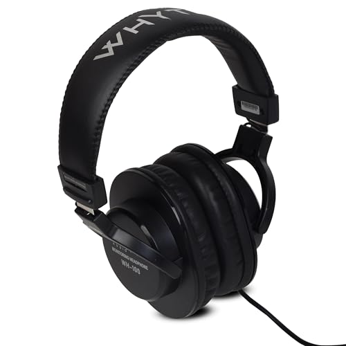 Image of WH-100 Monitor Headphones - High-Definition Sound, Over-Ear Design, Noise Isolation, Perfect for Studio Recording - Durable and Professional Audio Performance