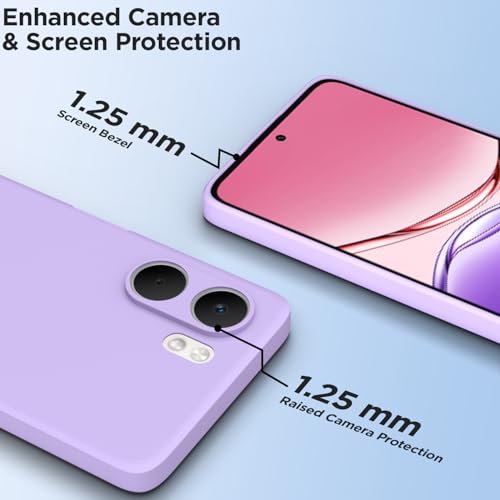 Image of Outlouders Back Cover for Oppo A5x | Camera Protection | Durable Soft Matte Silicone Bumper Case (Purple)