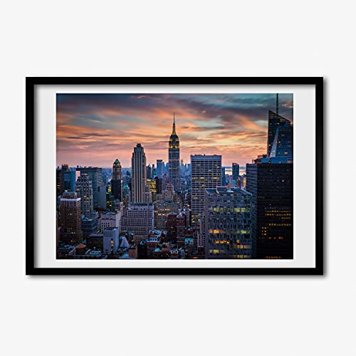 Tableau photo de haute qualité Manhattan cadre MDF Tulup 60x40 cm