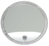 Runder 5-fach Kosmetik-Spiegel Ø 23cm, Kosmetex mit verschiedenen Vergrößerung und Saugnäpfen, 5-fach