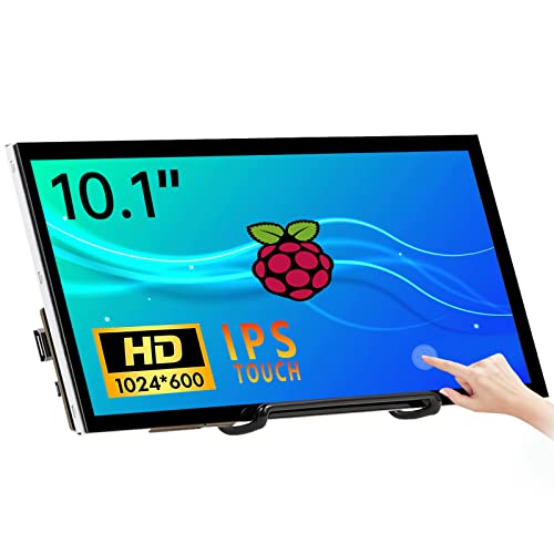 Hamtysan 10.1'' Raspberry Pi Screen Touchscreen Monitor 1024×600 Hdmi Computer Monitor Fhd Ips Lcd Laptop Monitor For Raspberry Pi 4/3/2/Zero/B/B+ Jetson Nano Win11/10/8/7, Driver Free #TOP7