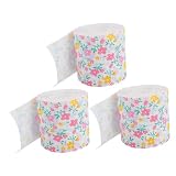 Hohopeti 3 piezas Papel Higiénico Decorativo con Flores Absorbente Secado Rápido de Coloridos para Fiestas Hogar Oficina y Hotel Diseño Festivo y Multifuncional