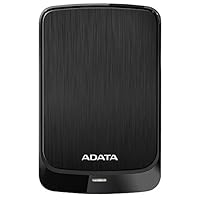 ADATA HV320 2TB 3.5 inch SATA III Slim External Hard Drive/HDD – Black, for Windows, Mac, Linux, Play Station 5 and Xbox Series X with Shock Sensor and AES 256 Encryption – AHV320-2TU31-CBK