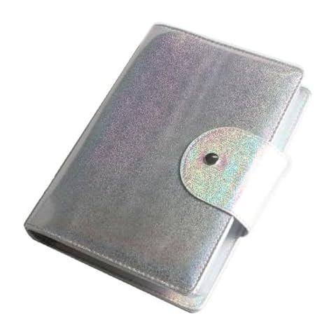 FingerAngel 50 Slots Image Stamper Plate Collection Nail Art Stamp Plate Stamping Plates Cases Stamp Nail Template Organzier for 6.0x12.0cm and 9.5X14.5CM Nail Art Plates (Laser Silver) Cover