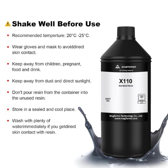 Image of Magforms X110 White Resin, 405nm UV-Curing Resin with Enhanced Toughness and Strength, Fast Curing Resin for 3D Printing
