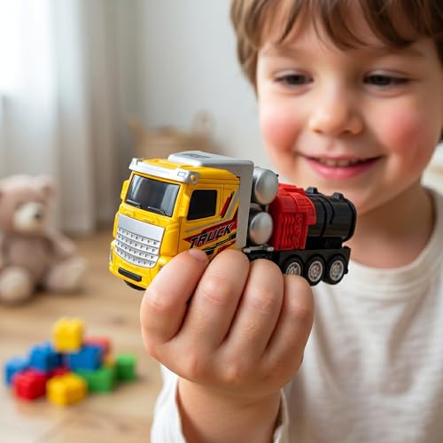 Image of Die Cast Smoke Tanker Truck Toy for Kids with Real Smoke Effect, Light and Sound, Pull Back Action, Metal Head Body Heavy Vehicle Toy for Boys and Girls, Battery Operated Truck Toy