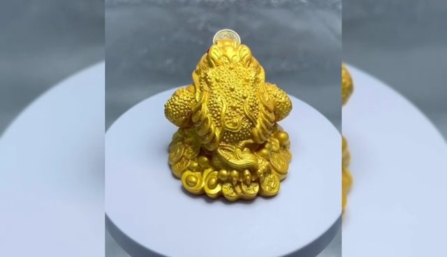 Wschic Lucky Money Frog,Feng Shui Toad Coin Chinese Charm for Prosperity Home Decoration Gift