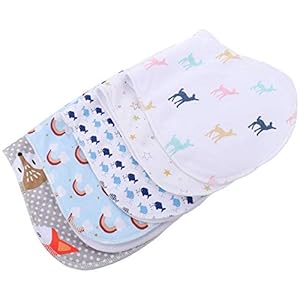 Toddmomy 5 Stks Baby Oprispingen Slabbetjes Pasgeboren Baby Katoenen Spuugdoekjes Absorberende Burp Handdoek Washandje Melk Spugen Doek Vodden Baby Shower Geschenken