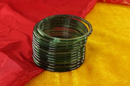 Image of STYOLLO Viral Jelly Transparent Plain Glass Chudi Set For Women & Girls | Traditional Bangle Set | Stylish Bangles For Girls | Ethnic Wedding, Festive & Daily Jewelry | Classic Designer Churi - Set Of 12
