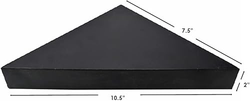 Miniatura 2 de Home Basics Estante flotante pequeño de esquina (paquete individual), estante flotante de pared de MDF negro  Estante contemporáneo para decoración