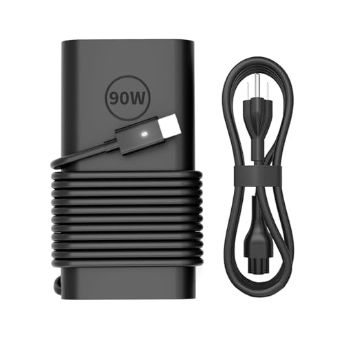 Image of 90W USB C Laptop Charger fit for Dell XPS 13, Precision 3540, Latitude 3400 3500 5289 5300 2in1,7400 2in1,7300, 7390 2in1,7200 2in1,5400,0TDK33 Fast Charger Type C AC Adapter Power Cord