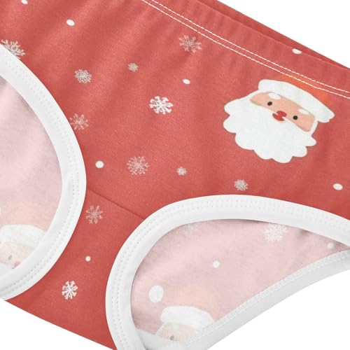 Christmas Santa Girls' Underwear Breathable Material Organic Underpants for Baby Girls in Sizes 2T,3T, 4T, 5T, 6Y and 8Y4