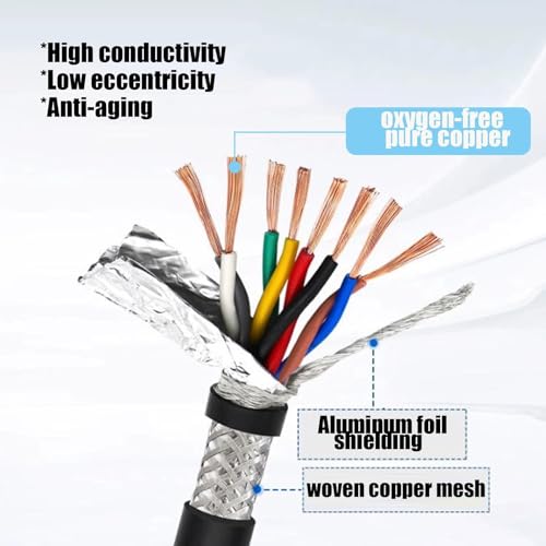 Câble blindé 4 conducteurs de 32ft idéal pour câblage de commande électrique et automate - 2