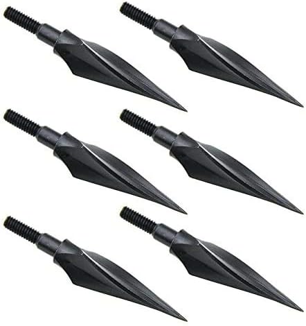Namvo 6pcs Broadheads Arrowheads Carbon Steel Metal Hunting Target Traditional Archery 148 Grain Shooting Sports Compound Recurve Outdoor Bow