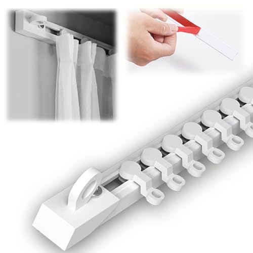 Selbstklebende Vorhangschienen 40-400cm Wandmontage Gardinenschiene Schiebe GeräUschlose Vorhangstange für Wohnmobil-Vorhang Dusch Gardinenstangen Ohne Bohren(2.29ft/70cm) Selbstklebende Vorhangschienen 40-400cm Wandmontage Gardinenschiene Schiebe GeräUschlose Vorhangstange für Wohnmobil-Vorhang Dusch Gardinenstangen Ohne Bohren(2.29ft/70cm)