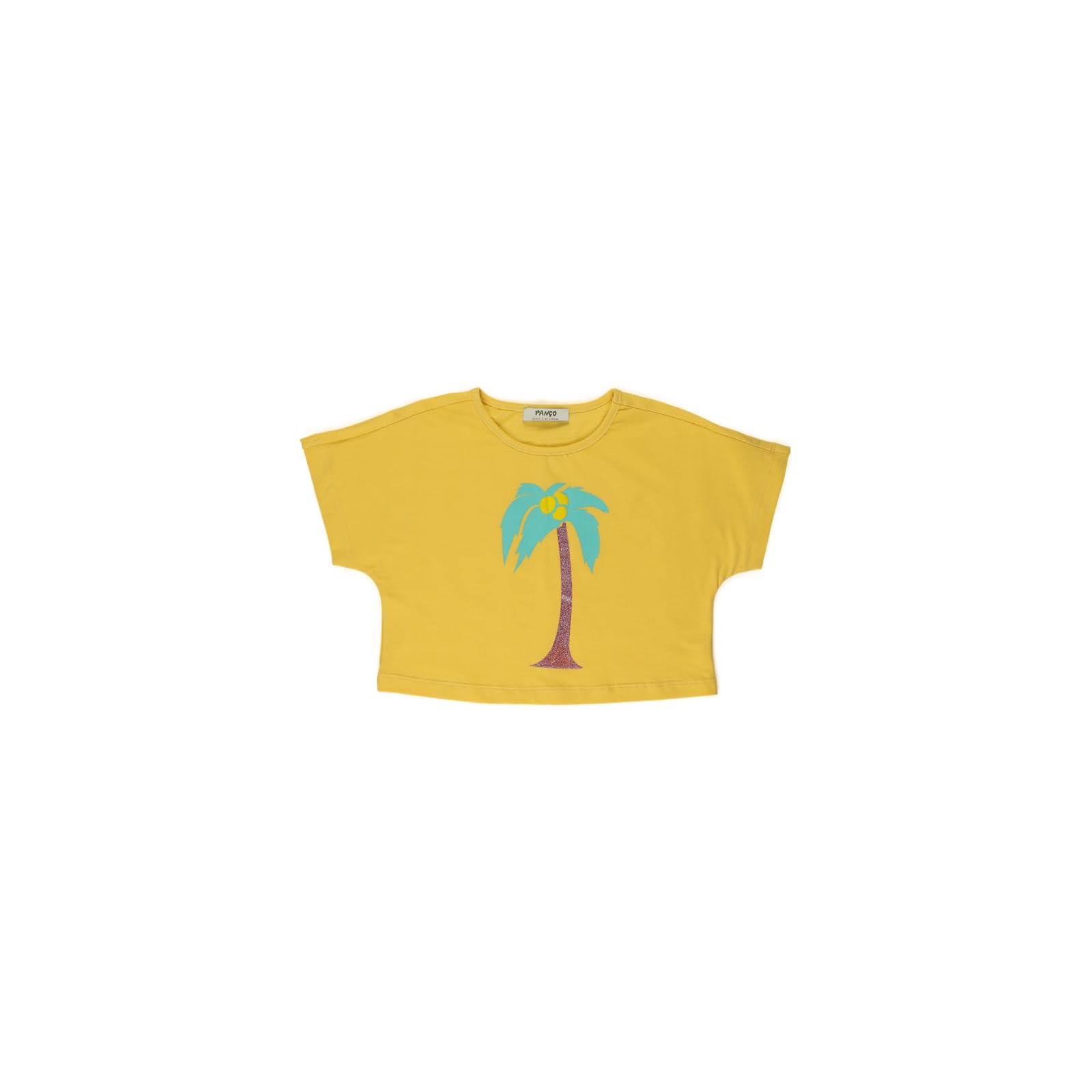 Kız Çocuk Baskı Detaylı Düşük Kol T-Shirt