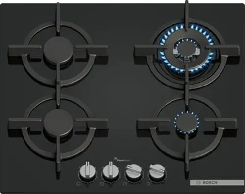 PPH6A6I10 - Placa de cocina con 4 fuegos de gas, 60 x 52 cm, color negro