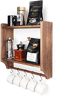 Emfogo Floating Shelves Wall Mounted Rustic Wood Wall Shelves with Large Storage-16 inch