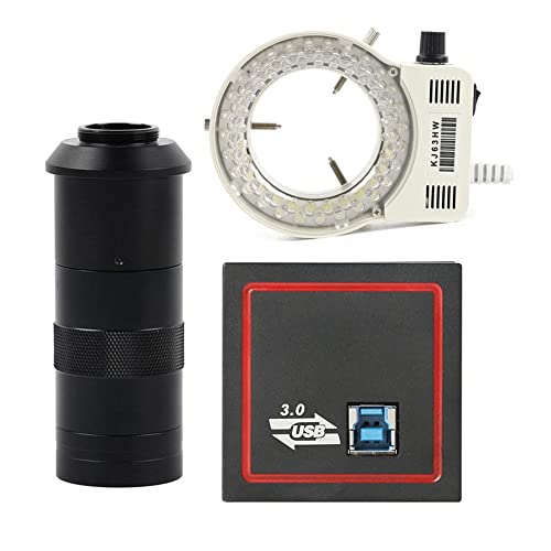 �������L�b�g 5.0MP USB3.0 �H�Ɨp�f�W�^���r�f�I�d�q�������J�����Y�[�� C �}�E���g�����Y Led ���C�g�����̂��߂� 8 Win10 XP PCB �C���̂��� �����������Y�A�_�v�^�[(100x lens with Light)