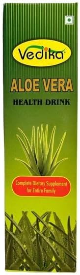 Vedika Health Supplements Aloe Vera Juice With Fiber (500 gram) | Natural Herbal Juice | First Press Virgin Juice | Ayurvedic Drink Good For Health | Rich In Vitamin C No Sugar Added (1)