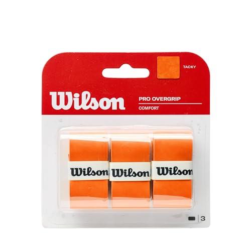 Wilson Unisex-Adult Pro Overgrip Orange 3 Pack