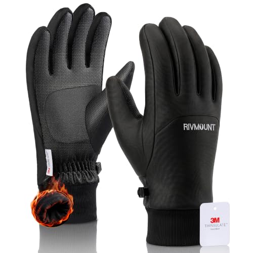 Image of rivmount Winter Waterproof Ski Snow Warm Gloves for Women Men, Windproof Cold Weather Thermal with Touchscreen Fingers, for Running Driving Cycling Hiking Biking Outdoor Sports Daily Work