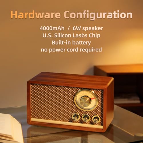 Radio Bluetooth madera sólida ChaoYuan R1 vintage miniatura 6