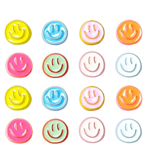 16 Stück Emaille Kühlschrankmagnete,Kleine Ausdrücke Kühlschrankmagnete,Bunt Magnetische Kühlschrank Deko Set,Lustige Magnete Kinder für Küche, Büro, Klassenzimmer,Spind,Tafel,Schrank und Zuhause