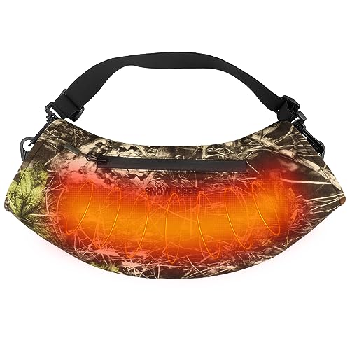 SNOW DEER Heated Hand Muff with 7.4V Rechargeable Battery, Electric Hand Warmer Pouch for Hunting Golf Camping Winter Outdoor Black Camouflage One Size