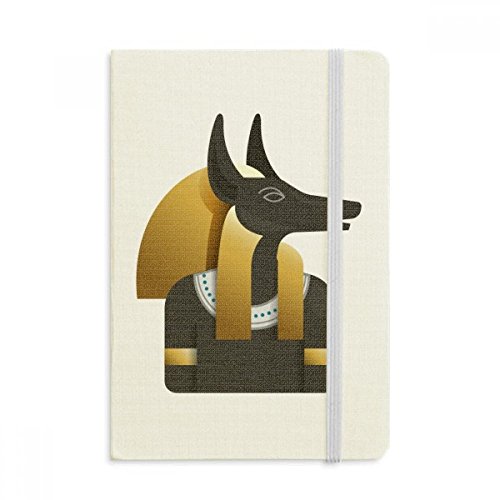 Carnet Egypte ancienne Anubis rigide en tissu de qualité supérieure format A5