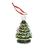 ReLIVE Ceramic Christmas Tree Light Up Ornament, Green, 5'