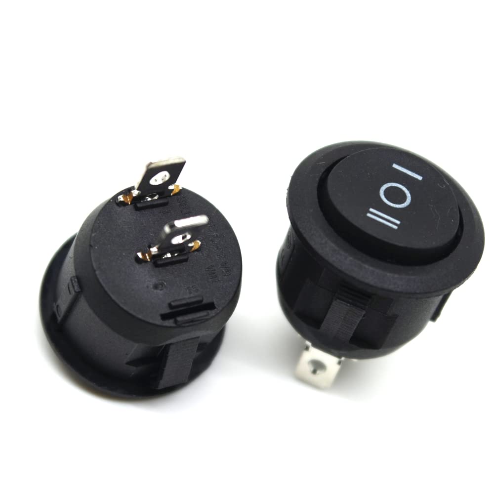 Interrupteur à bascule mini rond KCD1-105 20mm 2 broches On-Off pour appareil ménager