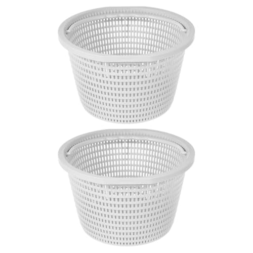 Abaodam 2 Piezas Cesta Skimmer Piscina Plástico Duradero Gran Capacidad Compatible con Filtros Depuradora Serie para Piscinas Enterradas y Elevadas Unidades