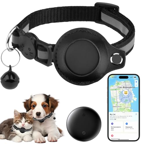 Pipihome GPS Tracker Katze, GPS Tracker Hund Ohne ABO, Mini Katzen Tracker, Haustierortungsgerät für Katzen Hunde, Katzentracker Hundetracker mit Android & iOS, Weltweite Standortverfolgung