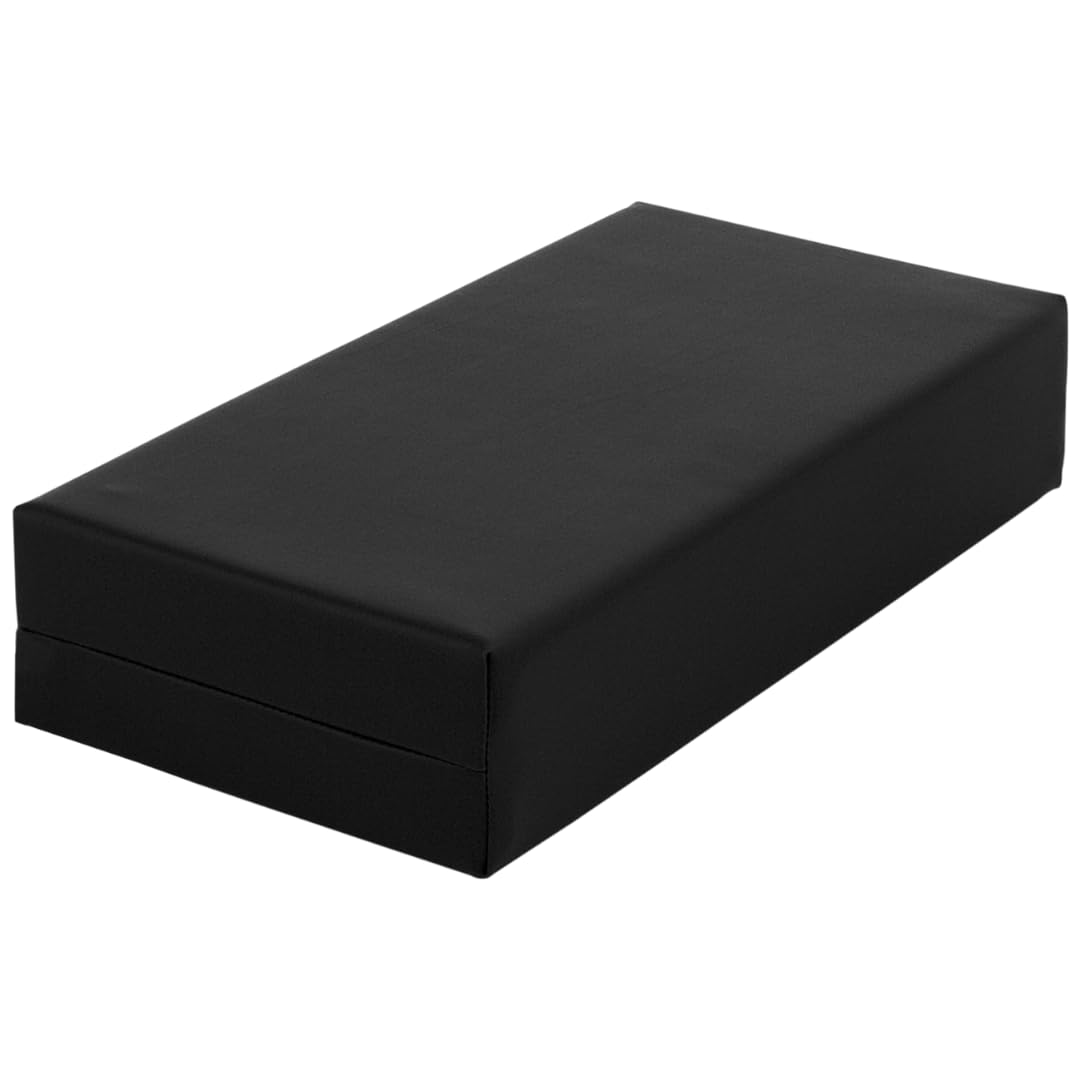 ATC Handels GmbH Stufen-Lagerungskissen 50 x 25 x 10cm aus qualitativem Ether-Schaum mit Kunstlederbezug, verstecktem Reißverschluss und Flächendesinfektionsmittel-Reinigungsmöglichkeit (schwarz)