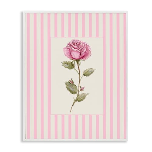 Impression giclée encadrée fleur rose grand format Stupell Industries - 2