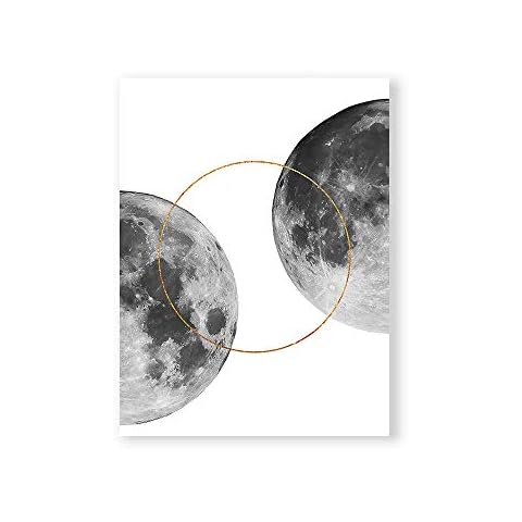 MILUKA Laminas Decorativas Pared Moon Cover