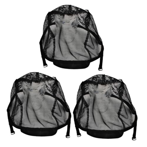 Beavorty 3pcs Elastic Wig Caps for Making Wigs Comfortable and Stretchy Mesh Headwear for Various Head Durable and Lightweight Design for Special Occasions
